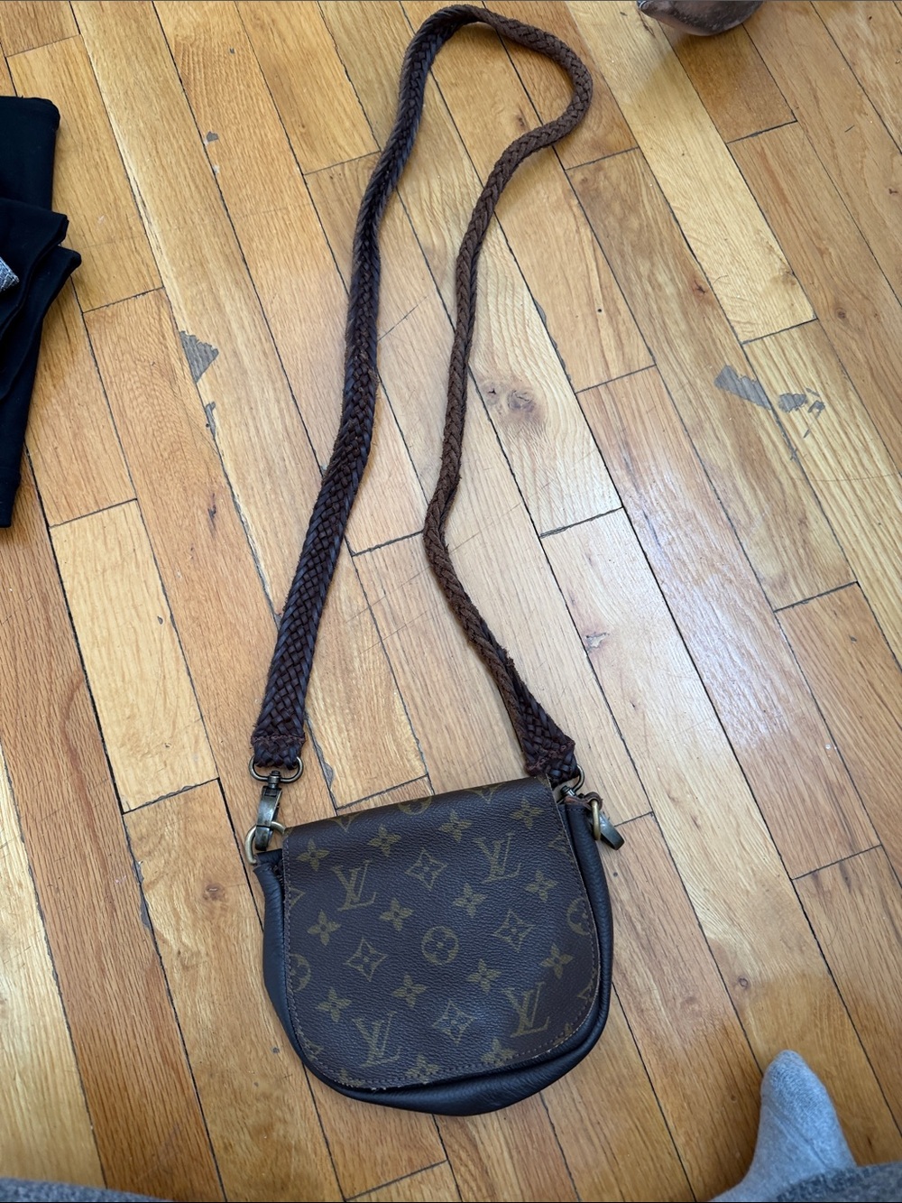 Monogram Crossbody Saddle Bag in Brown - Picture 2 of 4
